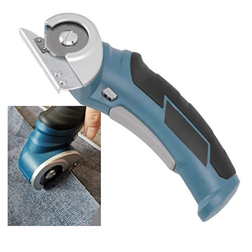 Fockety Tijeras eléctricas sin Cable, Tijeras para Cortar Tela, alfombras y Cuero, Potente Mini Cortador eléctrico Cortador de alfombras con batería Recargable, Cuchillas de Corte
