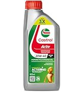 Castrol Activ 20W-40 4T Engine Oil for Bikes with Synthetic Technology (900ML) | 3X Protection wi...