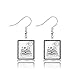 OKEYCH Reader Bookish Gift Smutville Stamp Earrings Reader Destination Jewelry Book Nerd Gift (Smutville Stamp E)