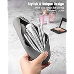 FERYES-Makeup-Brush-Holder-Magnetic-Anti-fall-Out-Silicon-Portable-Cosmetic-Face-Brushes-Holder-Soft-and-Sleek-Makeup-Tools-Organizer-for-Travel-Grey