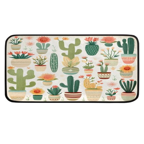 Tapis de cuisine cactus 99x51cm tapis de sol antidérapant et lavable - 2