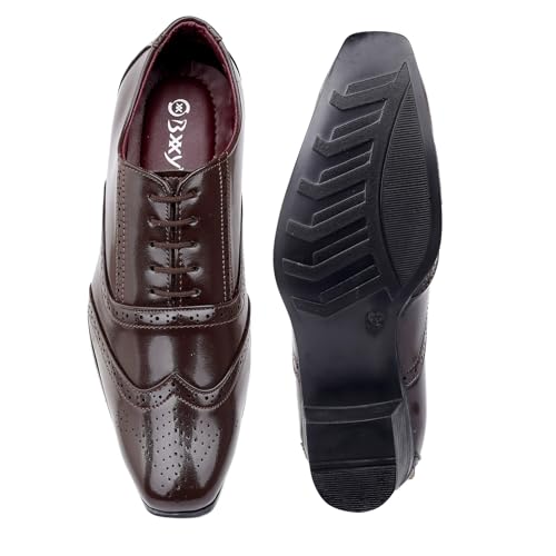Image of BXXY Men's 5.08 CM Heel Height Increasing Casual Formal, Nagra Slipon Punjabi Juttis