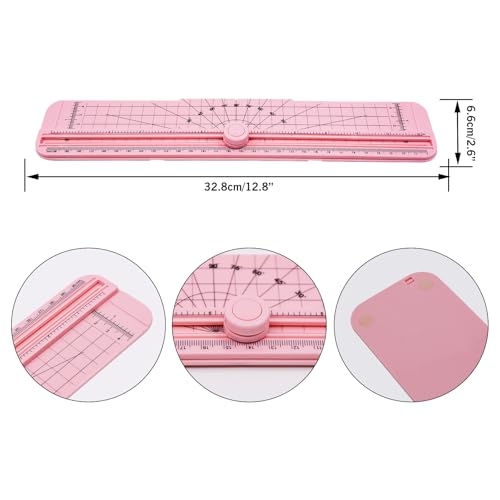 Cortador de papel com 2 peças, cortador de papel portátil de 30,5 cm, guilhotina de corte reto, cort