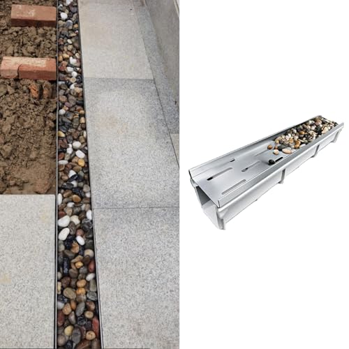 Grilles de drainage extérieur grand débit avec caniveau résine découpable