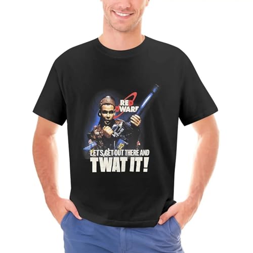 biANUTEDwr6d Vtg-90s-Red-Dwarf-Science-Fiction-Comedy-T-shirt-by-Rob-Grant-Doug-Naylor Black L