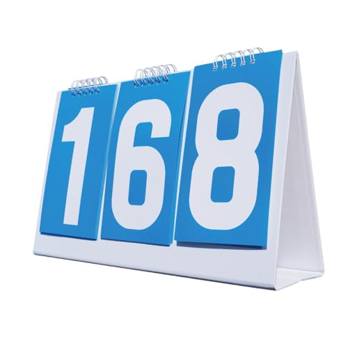 Yiju Flip Scoreboard Counter Competition Score Keeper Tabletop Score Flipper for Volleyball Basketball P.E Classroom Activities