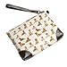 Small Clutch Purses for Women - Fashion Cool Golden Retriever Print Leather Wristlet Wallets with Wrist Strap