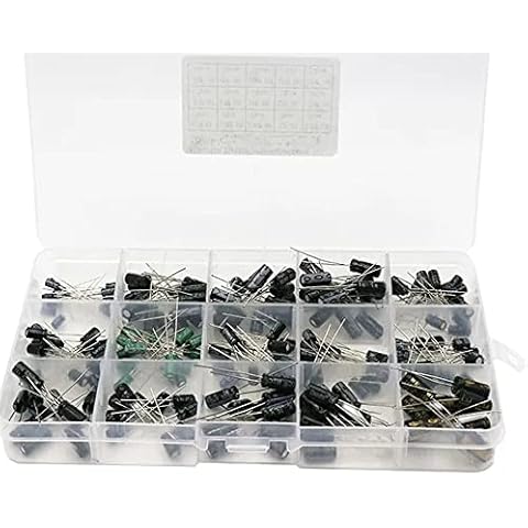 QingLuo 15 Values Aluminum Electrolytic Capacitors 200Pcs for DIY Range 0.1uF -200uF Cover