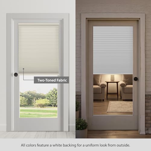 DEZ FURNISHINGS Cordless No Tools No Drill 1.5" Magnet Light Filtering Shades for Metal Doors, 24" W x 42" H, Anchor Gray by DEZ FURNISHINGS - Used condition - Image 4