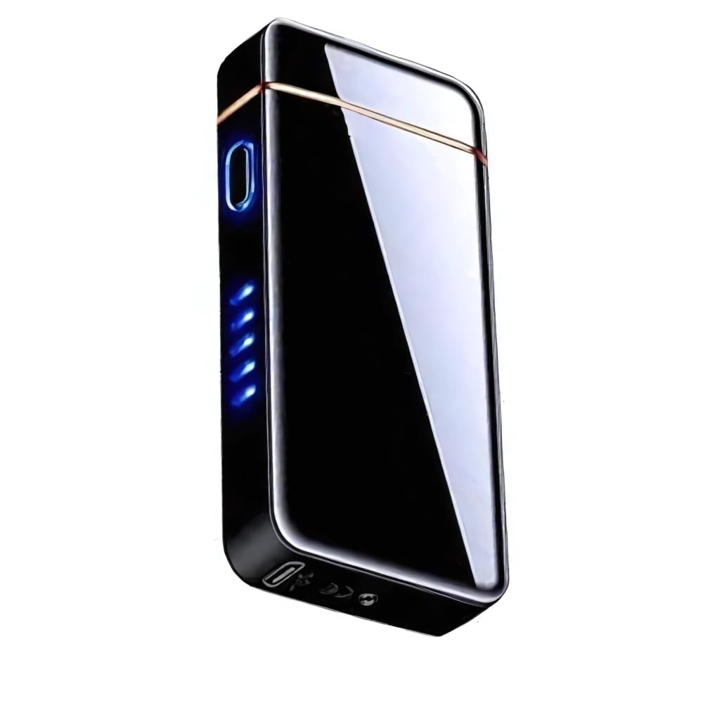 DRUMSTONE (𝟭𝟴 𝗬𝗘𝗔𝗥 𝗪𝗔𝗥𝗥𝗔𝗡𝗧𝗬) Classic Fashionable Electric Beam Double Lighter with Colorful LED Light – Rechargeable and Windproof-image-36