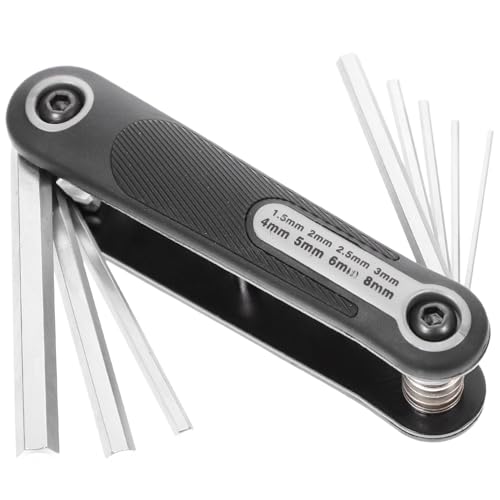 DECHOUS 折りたたみ式内六角レンチ 携帯便利 コンパクト収納 軽量設計 自転車自動車家具修理用 工具ボックス対応