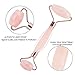 Rose Quartz Roller, Natural Crystal Face Roller Anti Aging Facial Therapy, Jade Roller for Eyes Puffiness Treatment, Lymphatic Drainage Beauty Tool Chi Roller- NO Squeak