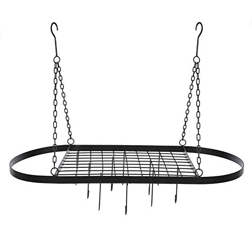 Yosoo Health Gear Keukenrekken met 10 haken Pot Pan Rack Zwart voor Keukenkast Pantry Deksels, Schalen, Teller, Kast… - Image 4