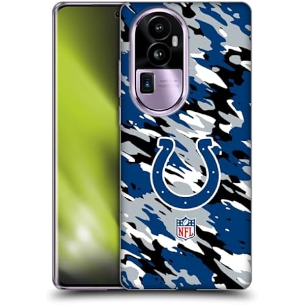 Head Case Designs Oficjalnie Licencjonowany NFL Camou Logo Colts Indianapolis Soft Gel Case Etui Kompatybilny z Oppo Reno10 Pro+