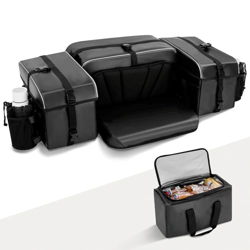 Zidiyoruo ATVTAILBAG Atv Rear Storage Bag With Cooler Insulated Bag - 63L Cargo Rear Seat Bags cover
