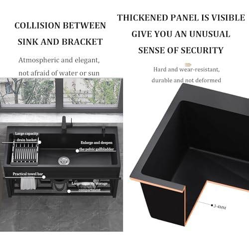 Évier utilitaire avec trou pour robinet au design suspendu compact - 5