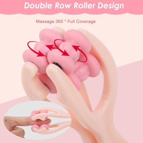 Image of HANNEA Finger Acupressure Roller Massager Machine For Pain Relief | Targeted Finger Pressure, Helps Ease Daily Tension, Dual Row Roller, Compact Hand Design, Portable Use, Cleaning Guidance