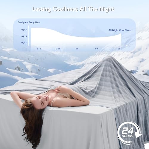 GOHERO Cooling Blanket for Couples- 60"x90" Summer Cooling Throw Blanket for Hot Sleepers Arc-Chill Q-Max >0.45 Cool Fiber, Keeps Cool for Night Sweats, Soft Lightweight Sofa Blankets for Kid Adults — view 3