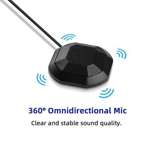 Microphone de bureau omnidirectionnel pour visioconférence et télétravail sur PC portable - 2
