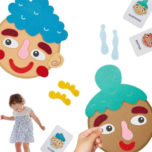 Juego De Cara Emociones, Pegatinas Para Niños, Tablero De Actividades Socioemocionales