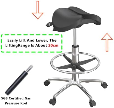 Silla ergonómica con altura ajustable 53-73 cm azul miniatura 5