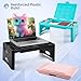 Loddie Doddie Foldable Lap Desk - Teal Blue - Lap Desk for Kids with Storage Pocket & Organizer Compartments - Bed Table for Crafts & Meals - Laptop Bed Tray with 9.75 x 12 in Surface