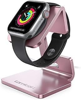 Lamicall Stand for Apple Watch - Desk iWatch Stand Holder Charging Dock Station for Apple Watch Series 8, SE, Ultra, iWatch Series 7, 6, 5, 4, 3, 2, 1, iWatch 44mm / 42mm / 40mm / 38mm - Rose Gold