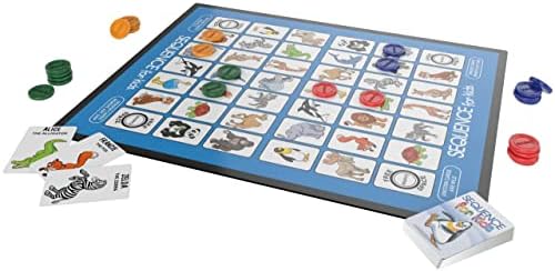 Pressman Sequence for Kids - The 'No Reading Required' Strategy Game by Jax, Multi Color, 11 inches (2-4 Players) 3