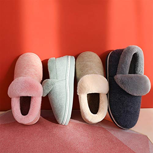 Pantufas macias de pelúcia para uso , pantufas antiderrapantes para homens e mulheres, Cinza, 41-42