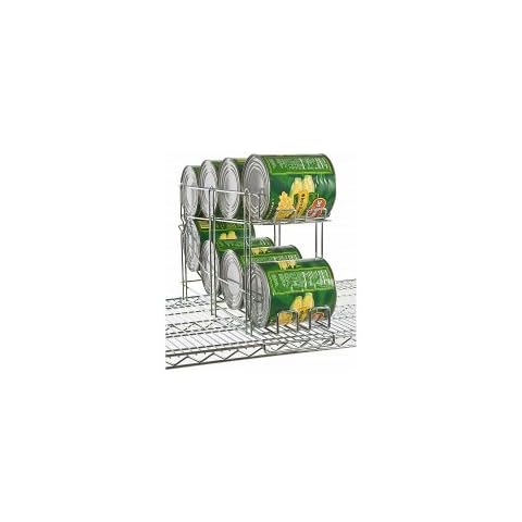Focus Foodservice Chromate Finish Wire Can Rack for 24" Shelves Cover