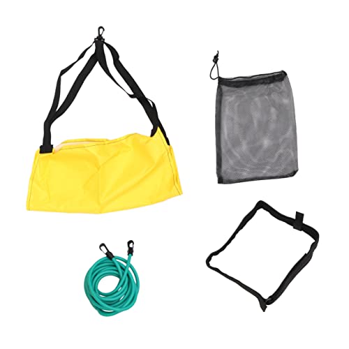 ABOOFAN Schwimmwiderstandsgürtel Satz Mit Drag Fallschirm 4m Für Stationäres Schwimmtraining Elastisches Seil Grün Für Erwachsene Und Kinder