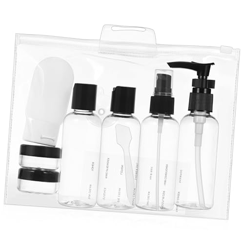CHICAMPERA トラベル用詰め替え容器 収納袋付き 漏れ防止透明スプレー ポンプボトル 化粧水シャンプー用携帯洗面用具ケース