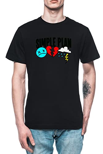 Best Simple Plan Band LogoGenre Rock Favorite Homme T-Shirt Tee Noir Men's Black T-Shirt
