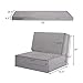 Giantex 5-Position Adjustable Convertible Flip Chair, Sleeper Dorm Game Bed Couch Lounger Sofa Chair Mattress Living Room Furniture, Gray