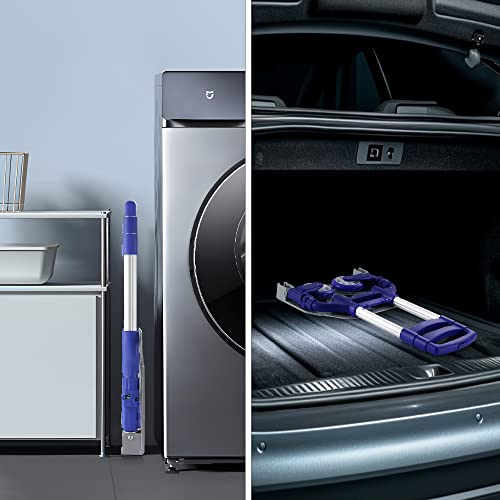 Caflower Folding Hand Truck, Aluminium Portable Folding Trolley With 3-Position Folding Pulley Handles, Load Capacity 175 Lbs For Home, Office And Travel Use.(Blue Sliver Aluminum+Pvc Wheels) #TOP4