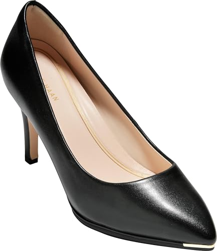 Cole Haan COLE HAAN WOMENS GRAND AMBITION PUMP (75MM), BLACK LEATHER, 8.5-B US