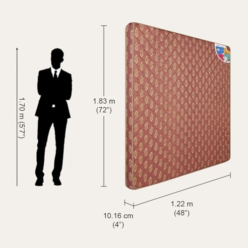 Image of Godrej Interio Mattress Vurv Double Bed Foam Mattress (72x48x4) for Living Room, 1-Year Warranty, PU Foam