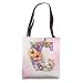 Alphabet Letter Purple C Initial on Flowers with Butterfly Tote Bag