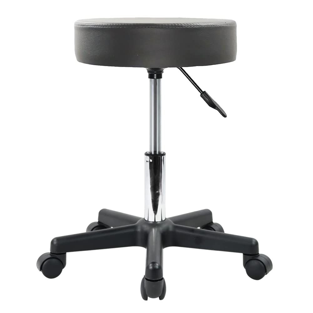 Amazon.com: KKTONER Round Rolling Stool PU Leather Height