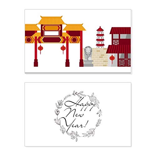 Tarjeta conmemorativa de león y arquitectura de China con acabados de alta calidad