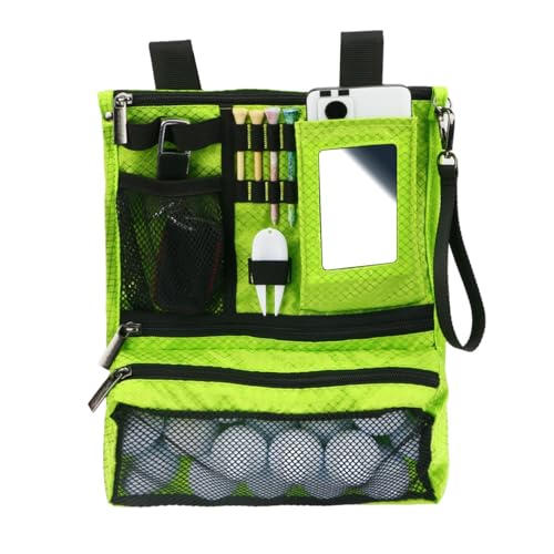 Pochette de golf pour marqueur de balle, sac à fermeture éclair et rangement multipoche
