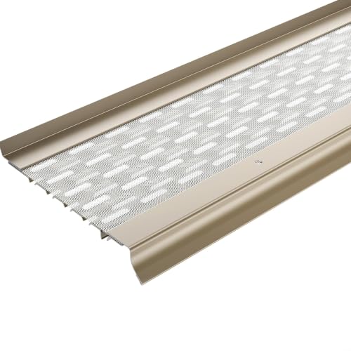Image of DIY Gutter Guards, 5 Inch, 100 FT, Stainless Mesh, Sandcastle