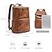 Mroede Leather Laptop Backpack for Women, 15.6 Inch Travel Backpack with Laptop Compartment, Casual Daypack Fashion Travel Backpack Purse for Travel College Work, Brown