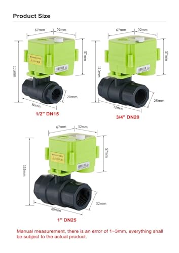 Vanne motorisée PVC IP65 avec actionneur 2 voies et commande manuelle