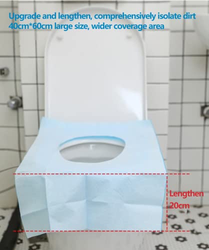 Toilettenauflage Einweg, Einweg Toilettensitzbezug,40 Stück Spülbare Toilette Auflage Toilettensitzbezüge für Reisen,öffentliche Toiletten