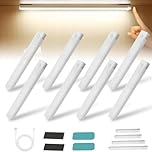 4/8Pack Punch-Free Smart Sensor Magnetic Rechargeable Led Lights,Smart Sensor Magnetic Rechargeable Led Lights, Motion Sensor Light Indoor (8PCS White Light,20cm/7.8in)