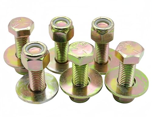 Image of 5 /8 inch x 2 inch Hex Head Bolt by Color Galvanization with Nylon Lock nut and Large Size Washer Assortment Kit,Alloy Steel,Grade 5.(6pcs Pack). by Metalsuberg