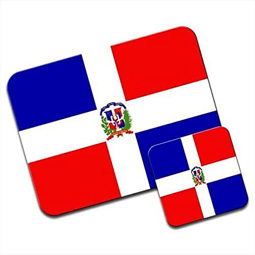 FaceYee Tapis de souris avec drapeau de la République dominicaine - Accessoires de bureau - 24,1 x 20,3 cm - Couleur : drapeau de la République dominicaine