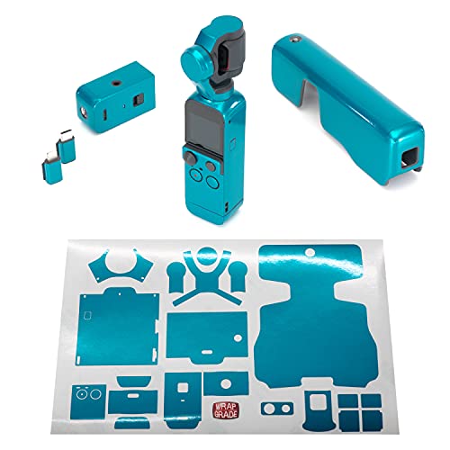 Skin DJI Pocket 2 Bleu Caraïbes WRAPGRADE autocollant de protection