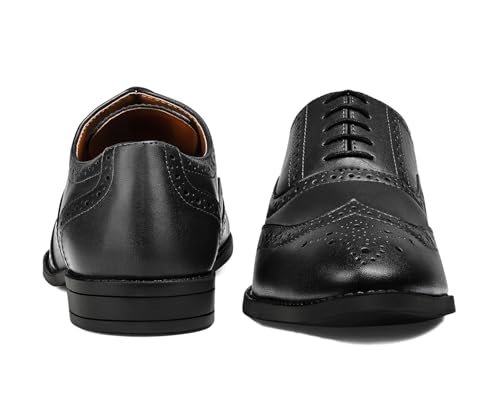 Image of LOUIS STITCH Men's Formal Lace-up Oxford Shoes | Solid Design | Ideal for Formal, Business Casual, and Parties (LSRGBGJB-)